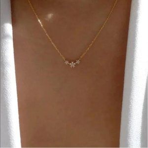 Gold Floral Chain Necklace
